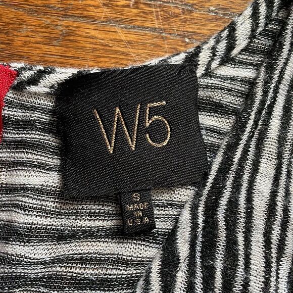 Anthropologie W5 Black and White Striped Tank Top - Picture 2 of 5